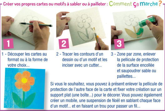 Créer une carte sable - Activités manuelles carterie - 10doigts.fr