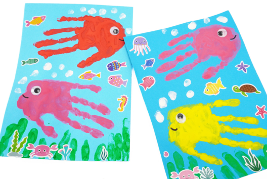 dessin poisson activité bébé - Activités manuelles Été - 10doigts.fr