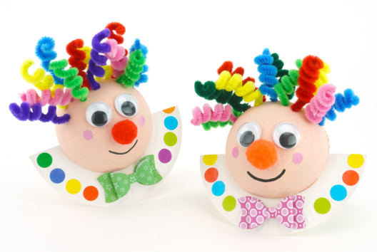 DIY clown enfant - Activités manuelles Carnaval, Mardi gras - 10doigts.fr - 2