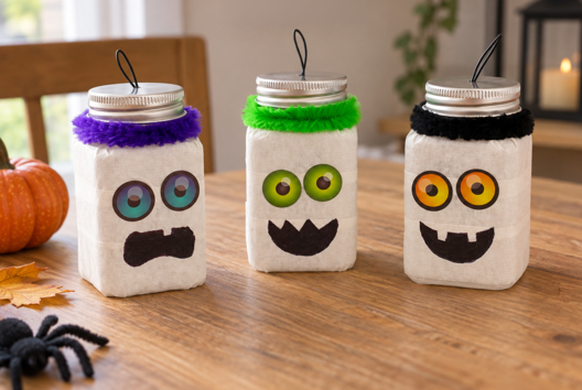 DIY enfants halloween lumière - Activités manuelles Halloween - 10doigts.fr - 2
