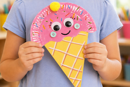 DIY glace avec une assiette en carton - Activités manuelles Été - 10doigts.fr