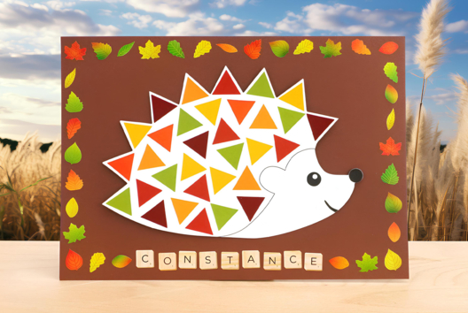 DIY hérisson automne enfants - Activités manuelles Automne - 10doigts.fr