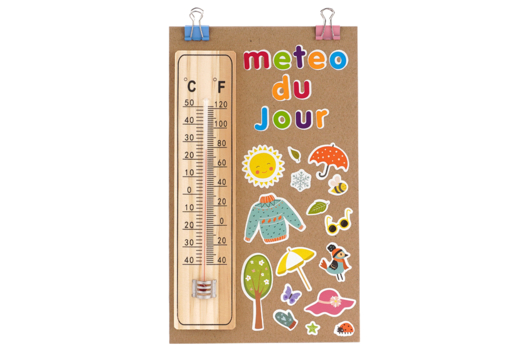 DIY thermomètre enfants été automne hiver - Activités manuelles la météo - 10doigts.fr - 2