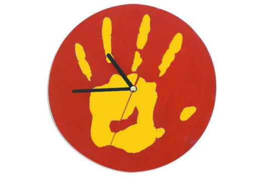 empreinte horloge - Activités manuelles fête des mères - 10doigts.fr