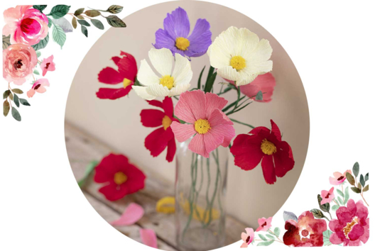 fleurs cosmos - Activités manuelles fleurs - 10doigts.fr - 2