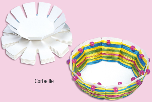 Formes en carton prédécoupé à habiller de raphia - Activités manuelles vannerie - 10doigts.fr - 2