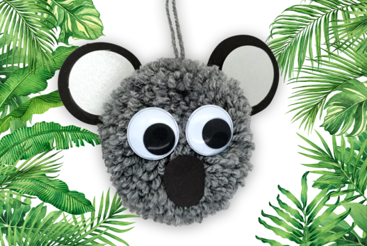 koala pompon laine enfants - Activités manuelles animaux - 10doigts.fr