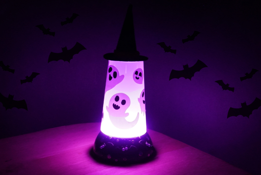 lampe fantôme halloween DIY enfants - Activités manuelles Halloween - 10doigts.fr