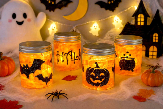 lanternes pour halloween - Activités manuelles Halloween - 10doigts.fr - 2