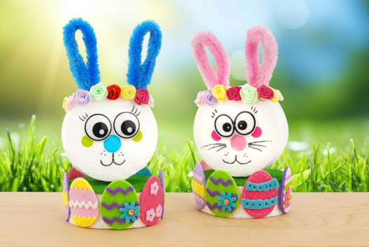 lapin mignon pâques DIY enfants - Activités manuelles DIY Pâques - 10doigts.fr