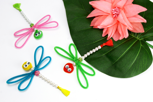 libellule perles chenilles bricolage enfants - Activités manuelles animaux - 10doigts.fr