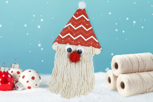macramé père noël activité enfant - Activités manuelles Noël - 10doigts.fr