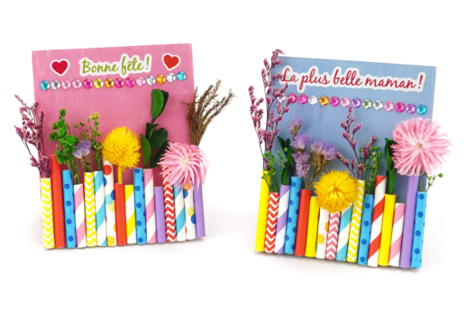 magnet fleurs séchées cadeau fête des mères enfants DIY - Activités manuelles fête des mères - 10doigts.fr