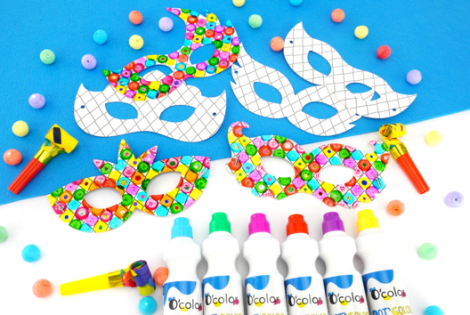 masque carnaval enfants DIY - Activités manuelles Carnaval, Mardi gras - 10doigts.fr