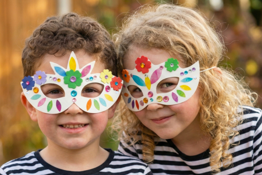 masque DIY carnaval enfants - Activités manuelles Carnaval, Mardi gras - 10doigts.fr