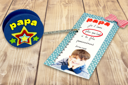 mètre bricolage cadeau fête des pères enfants - Activités manuelles fête des pères - 10doigts.fr