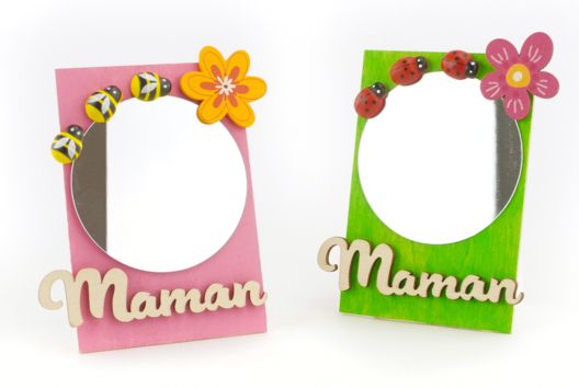 miroir cadeau fête des mères - Activités manuelles fête des mères - 10doigts.fr - 2