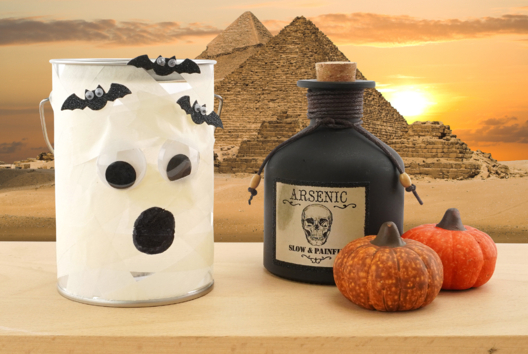 momie DIY halloween enfants - Activités manuelles Halloween - 10doigts.fr - 2