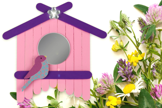 nichoir bâtonnet bois glace bricolage enfants - Activités manuelles bricolages - 10doigts.fr