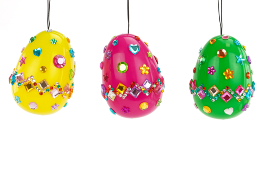 oeufs de pâques strass lumière - Activités manuelles DIY Pâques - 10doigts.fr - 2