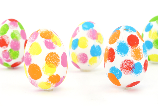 Oeufs Paques point multicolore - Activités manuelles DIY Pâques - 10doigts.fr