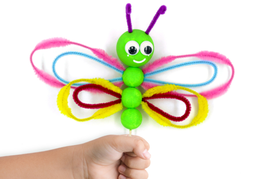 papillon activité enfant boule polystyrène - Activités manuelles personnages rigolos - 10doigts.fr