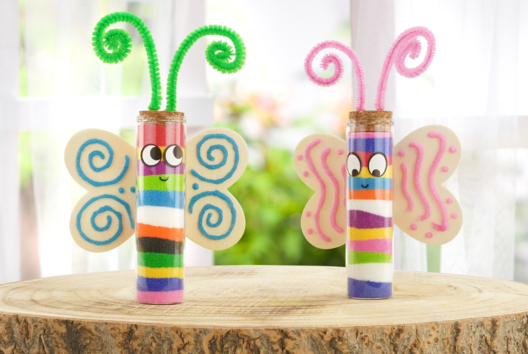 papillon sable activité enfants DIY - Activités manuelles animaux - 10doigts.fr