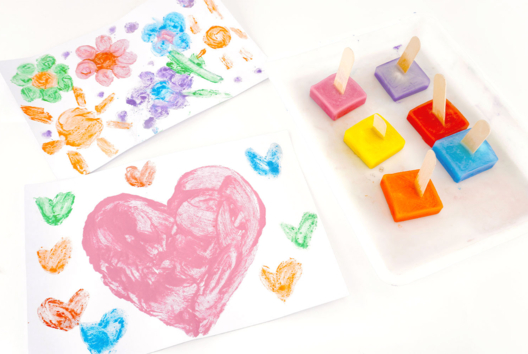 peinture glacée - Activités manuelles Été - 10doigts.fr