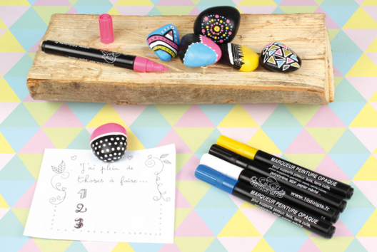 Peinture sur galets - Activités manuelles la nature - 10doigts.fr - 2