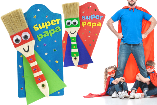 pinceau héros cadeau papa - Activités manuelles fête des pères - 10doigts.fr
