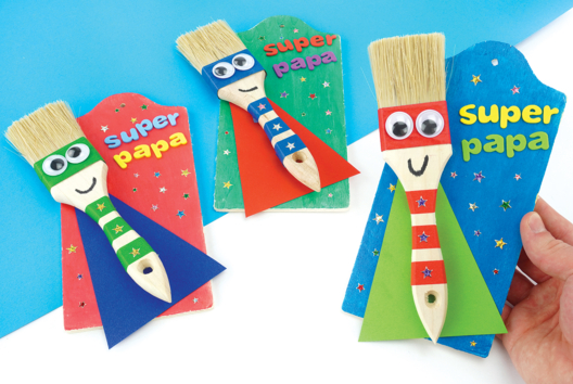 pinceau idée cadeau fête des pères - Activités manuelles fête des pères - 10doigts.fr - 2