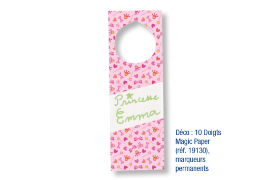 Plaque poignée de porte - Activités manuelles objets décorés - 10doigts.fr - 2