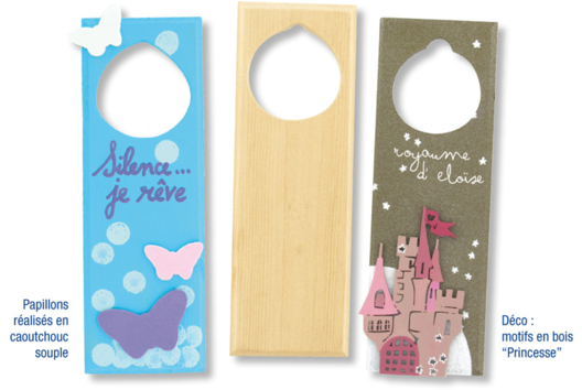 Plaque pour poignée de porte - Activités manuelles objets décorés - 10doigts.fr