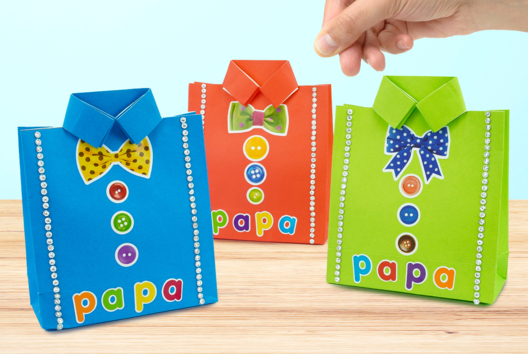 pochette surprise chemise fête des pères cadeau - Activités manuelles fête des pères - 10doigts.fr