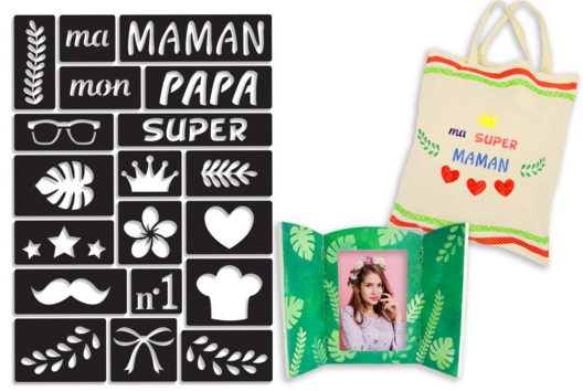 Pochoirs pour tissu - Pochoirs - 10doigts.fr