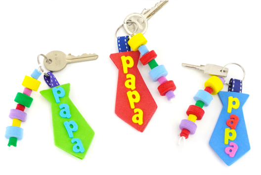 porte clés cravate DIY fête des pères - Activités manuelles fête des pères - 10doigts.fr - 2