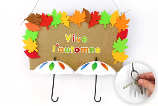 Porte-clés mural Automne - Activités manuelles Automne - 10doigts.fr