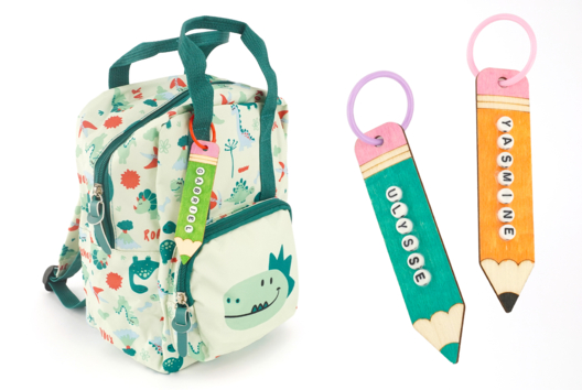 porte clés prénom sac à dos école - Activités manuelles rentrée des classes - 10doigts.fr