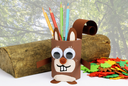 pot à crayons écureuil - Activités manuelles objets décorés - 10doigts.fr