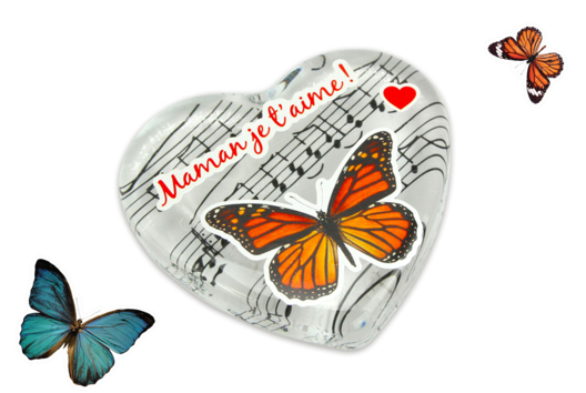 presse papier en verre maman - Activités manuelles fête des mères - 10doigts.fr