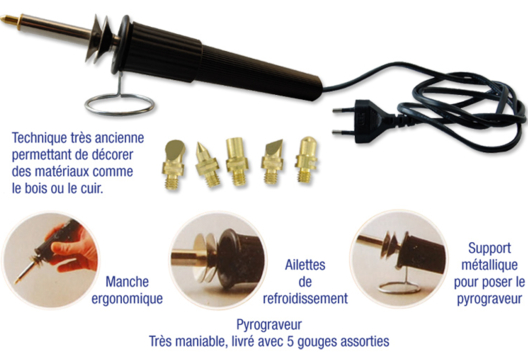 Pyrograveur - Activités manuelles objets décorés - 10doigts.fr