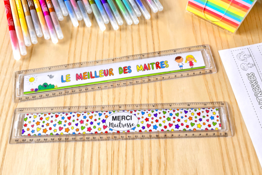 règle personnaliser cadeau maitresse - Activités manuelles cadeaux maitresses, maitres, ATSEM, AESH, nounous... - 10doigts.fr