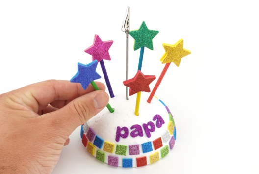 socle papa porte-photo - Activités manuelles fête des pères - 10doigts.fr - 2