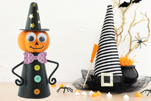 sorcière halloween bricolage enfants DIY - Activités manuelles Halloween - 10doigts.fr