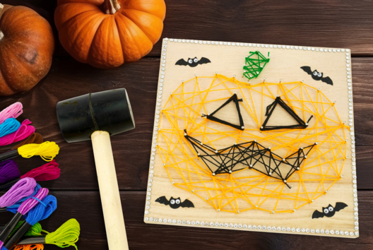 String Art Halloween Enfant - Activités manuelles Halloween - 10doigts.fr - 2