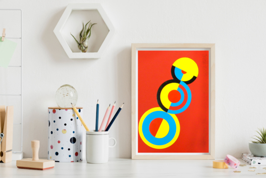 tableau abstrait - Activités manuelles collage, pliage - 10doigts.fr