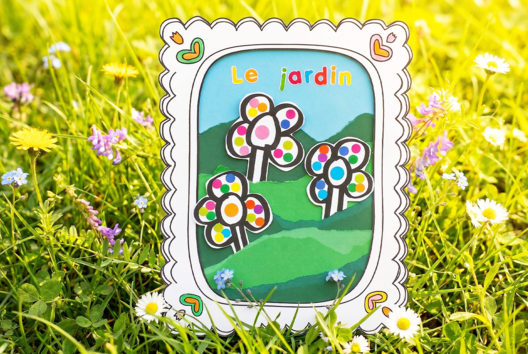 tableau fleuri gommettes - Activités manuelles Été - 10doigts.fr