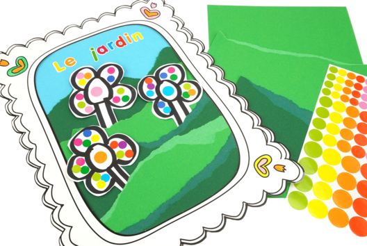 tableau fleuri - Activités manuelles Été - 10doigts.fr - 2