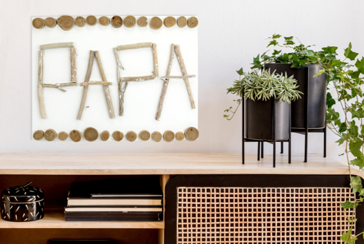 tableau papa bois flotté - Activités manuelles fête des pères - 10doigts.fr - 2