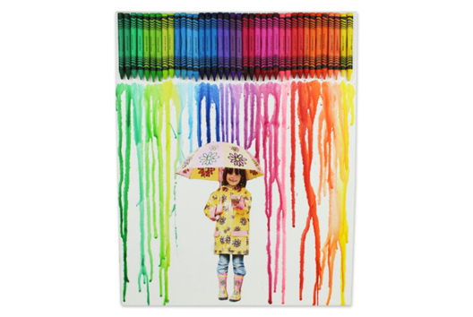 Tableau pluie de couleurs - Activités manuelles tableaux - 10doigts.fr